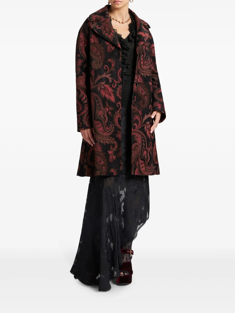 Metallic Ruffled Jumper