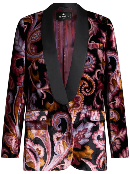 Velvet Jacquard Blazer