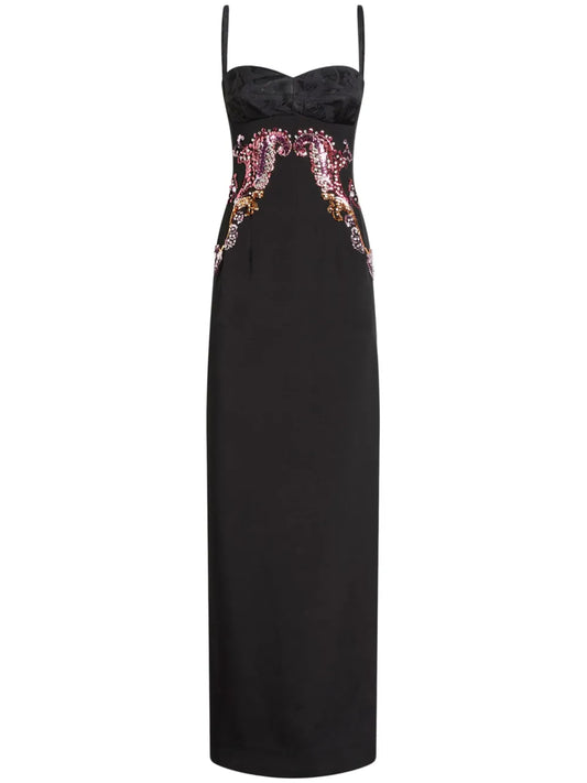 Embroidered Silk Dress