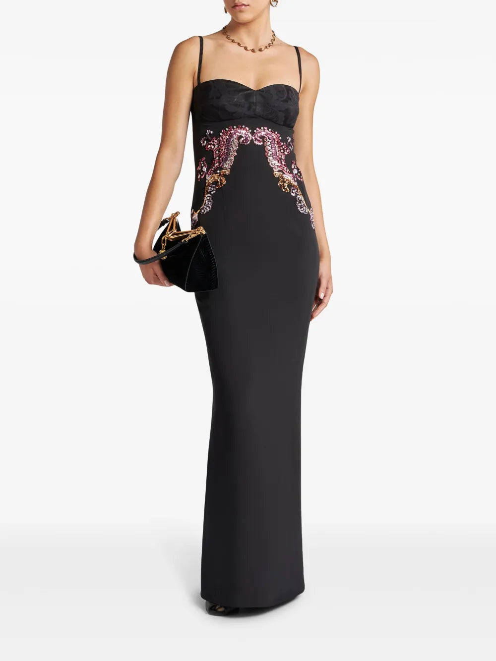 Embroidered Silk Dress