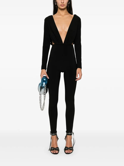 Plunging V-Neck Jumpsuit