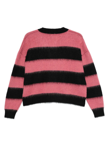 Brushed Striped Cardigan