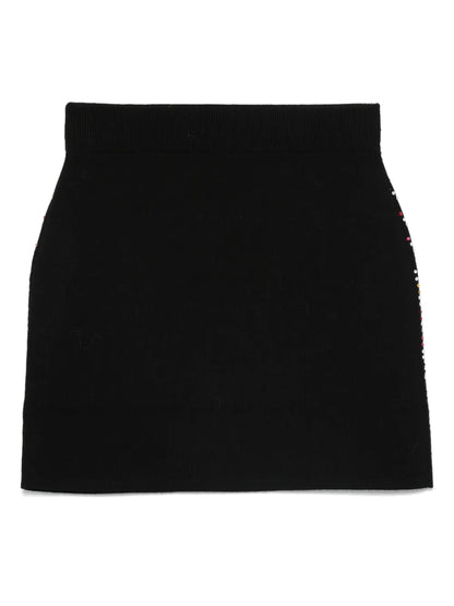 Rhinestone Striped Mini Skirt