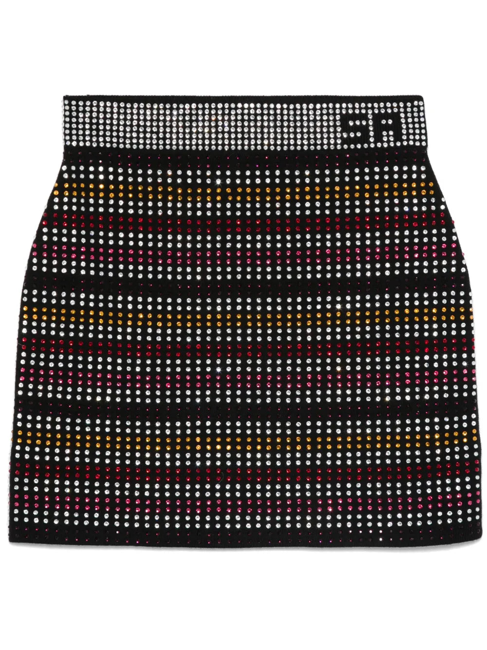 Rhinestone Striped Mini Skirt