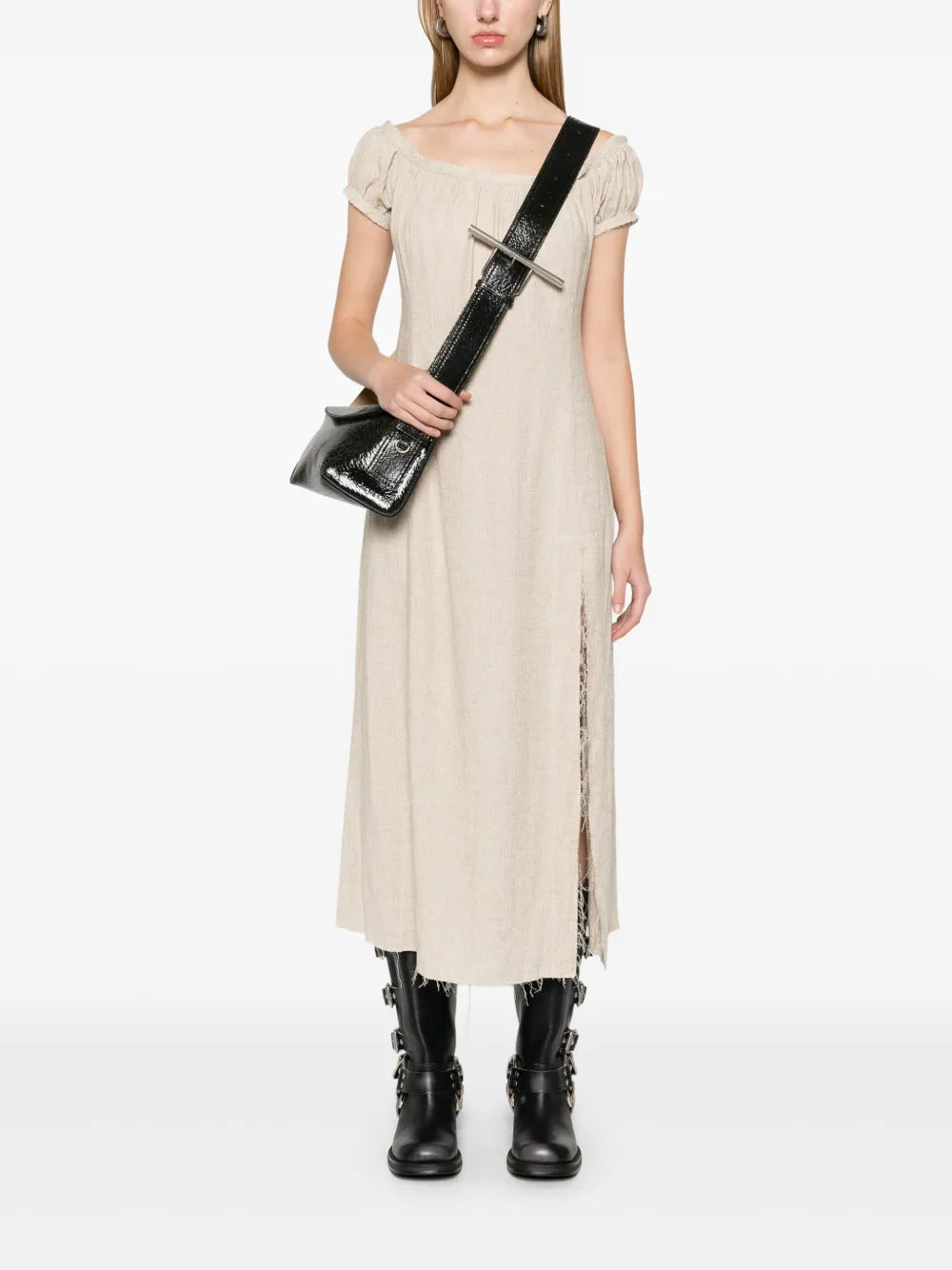 Frayed Midi Dress