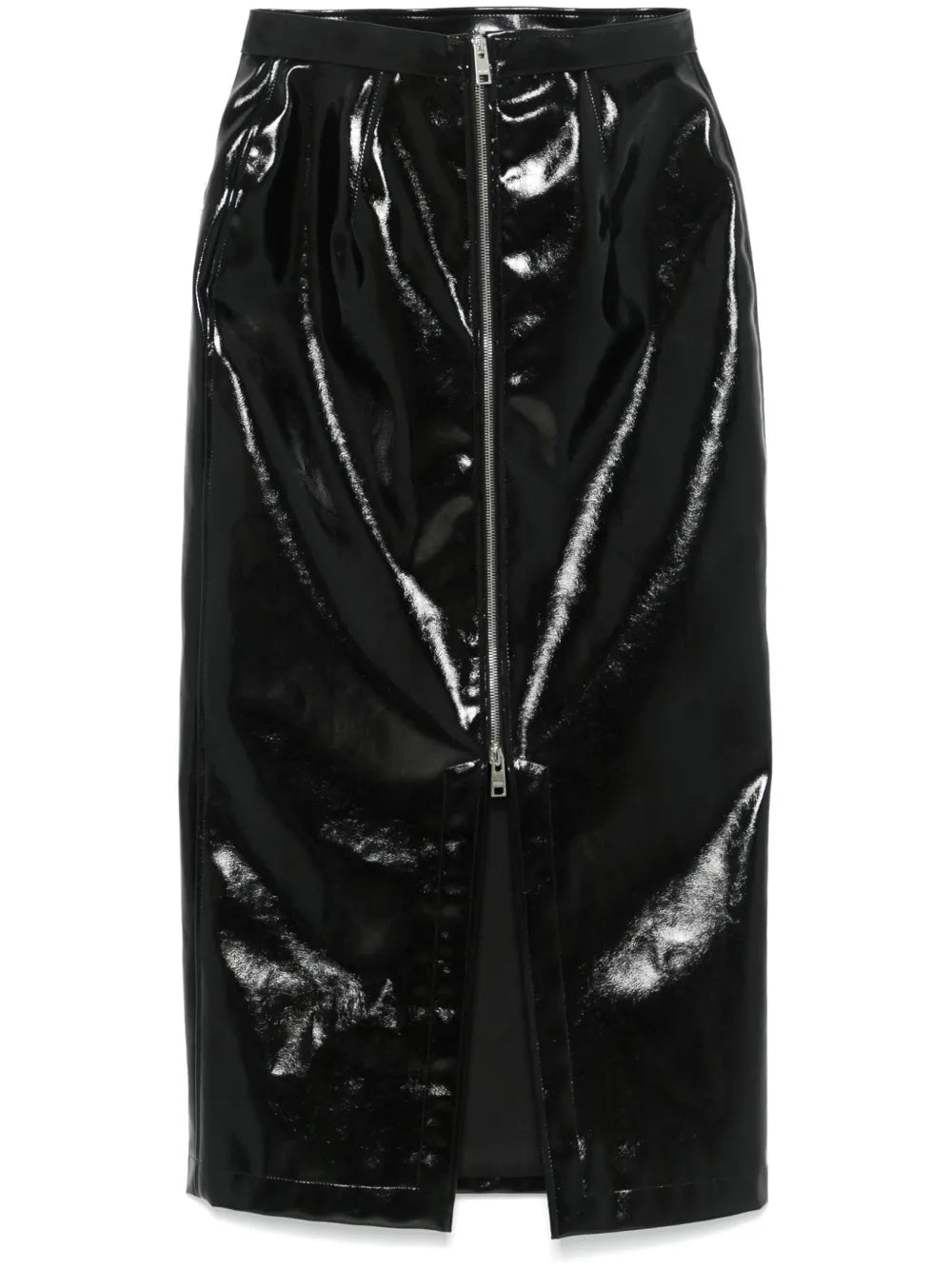 Patent Midi Skirt