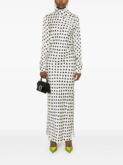 Polka-Dot Maxi Dress