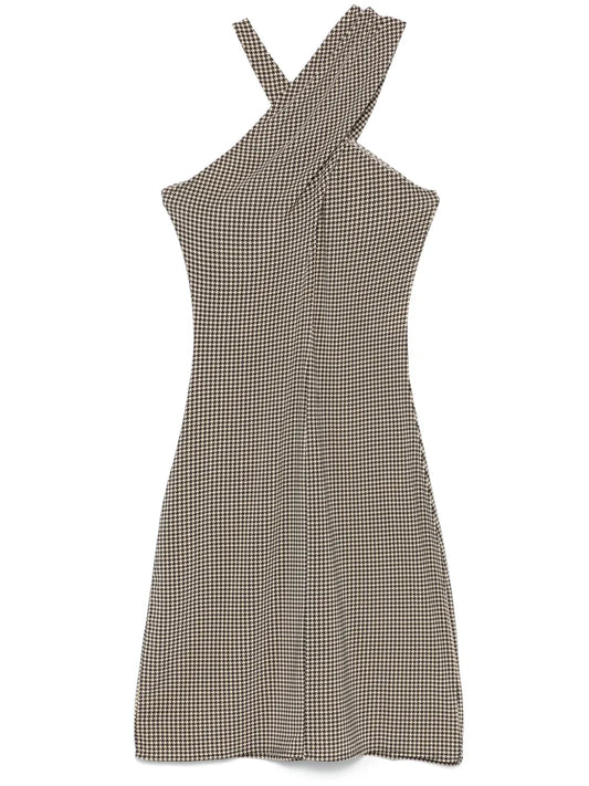 Criss-Cross Jersey Mini Dress