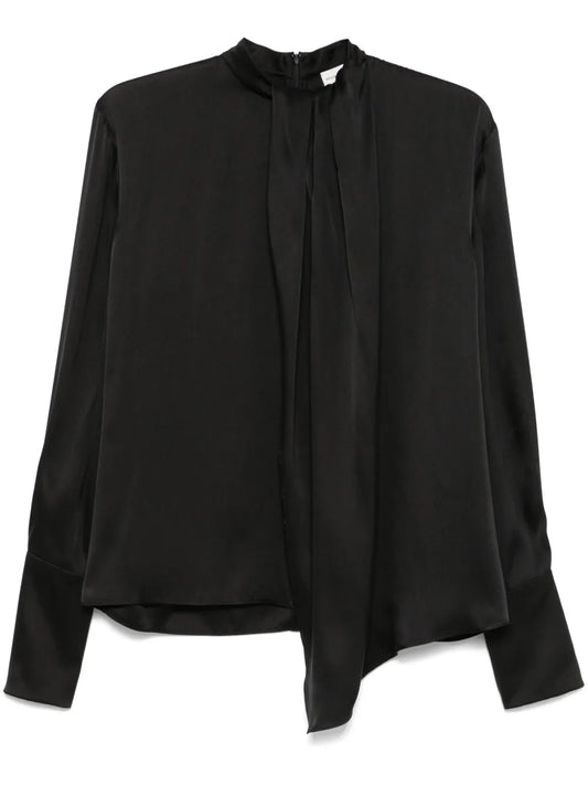 Round Neck Silk Blouse