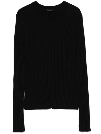 Ribbed-Knit Crew-Neck Sweater
