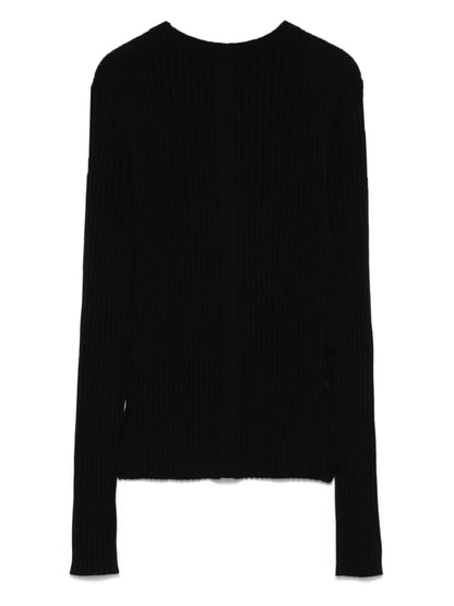 Ribbed-Knit Crew-Neck Sweater