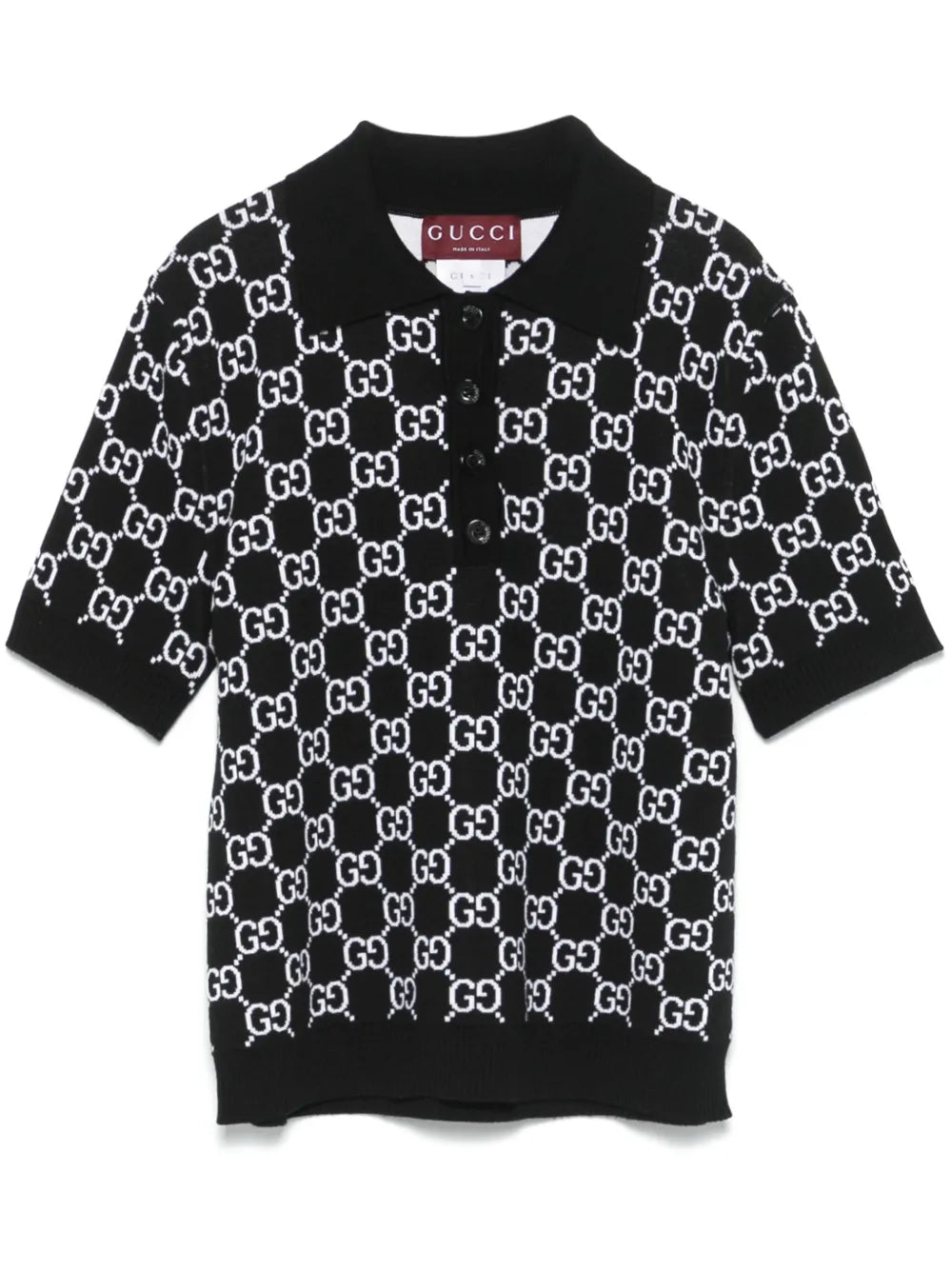 Reversible Gg-Jacquard Polo Top