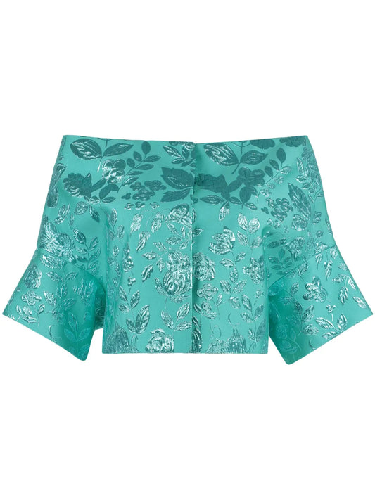 Floral Jacquard Blouse