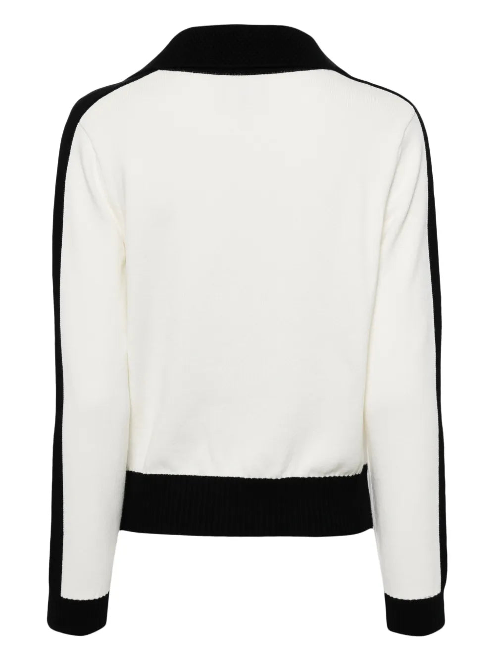 Tape-Detail Knitted Top