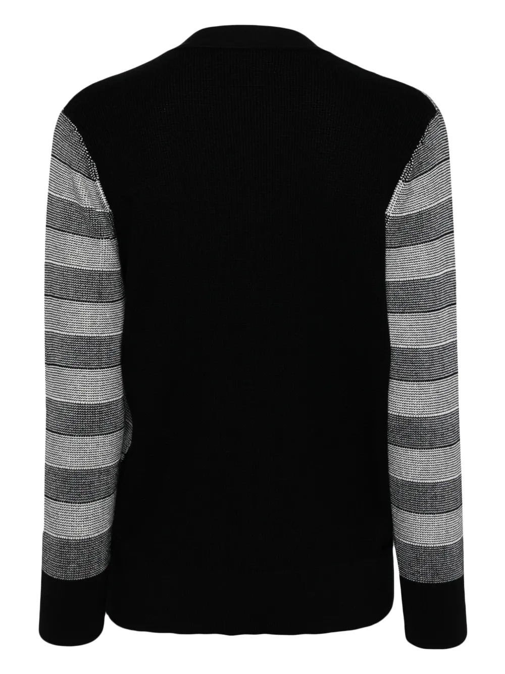 Logo-Embroidered Striped Cardigan