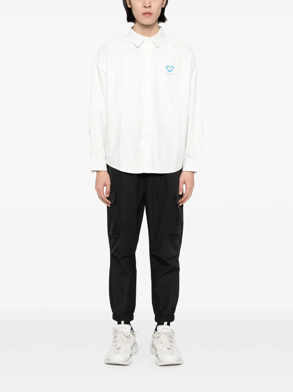 Logo-Print Tapered Trousers