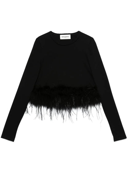 Feather-Trim Top