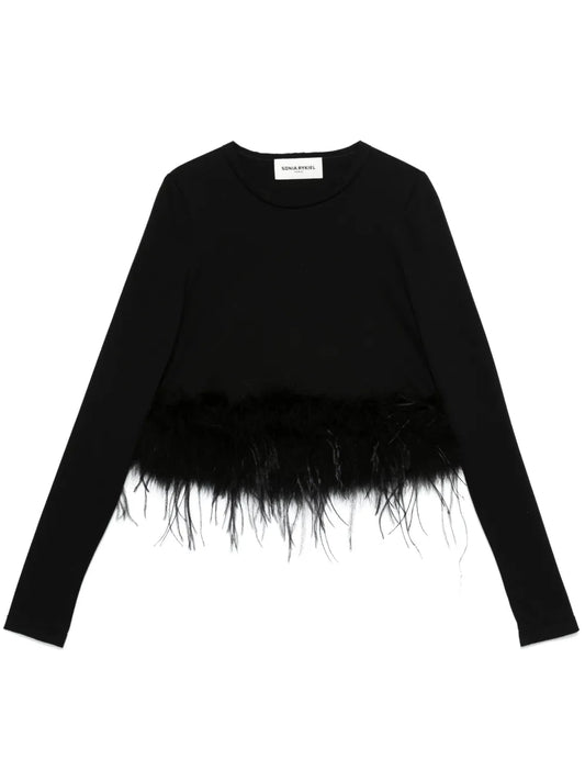 Feather-Trim Top