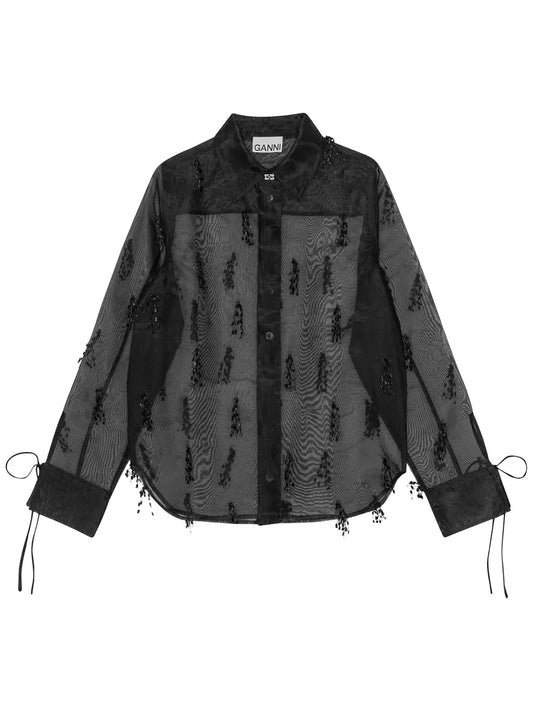 Fringed Organza Shirt