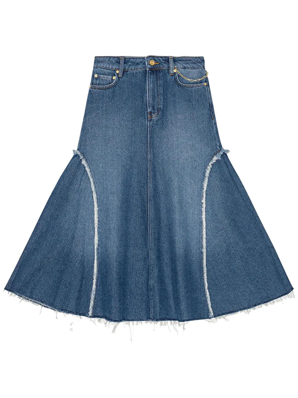 Denim Midi Skirt