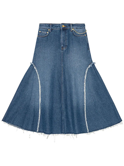 Denim Midi Skirt