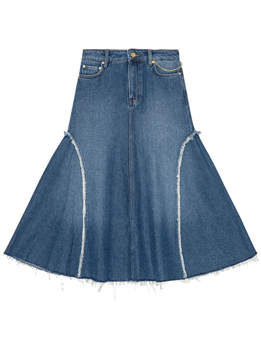 Denim Midi Skirt
