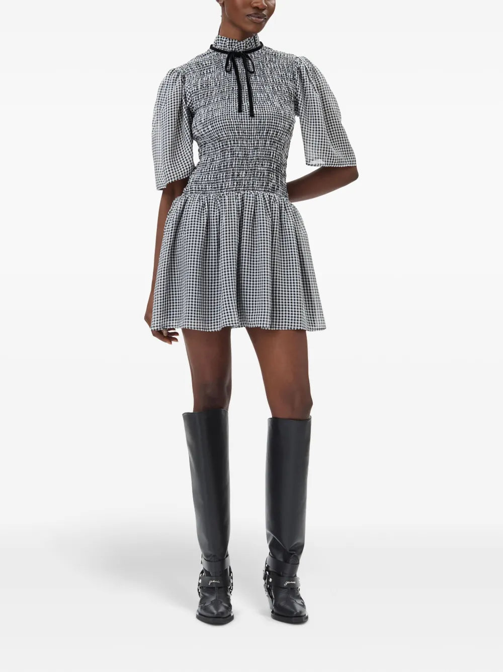 Checked Mini Dress