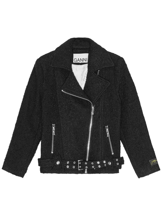 Bouclé Biker Jacket