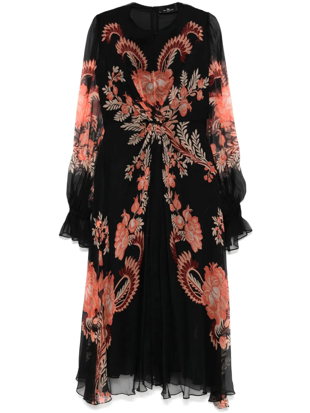 Floral-Print Midi Dress