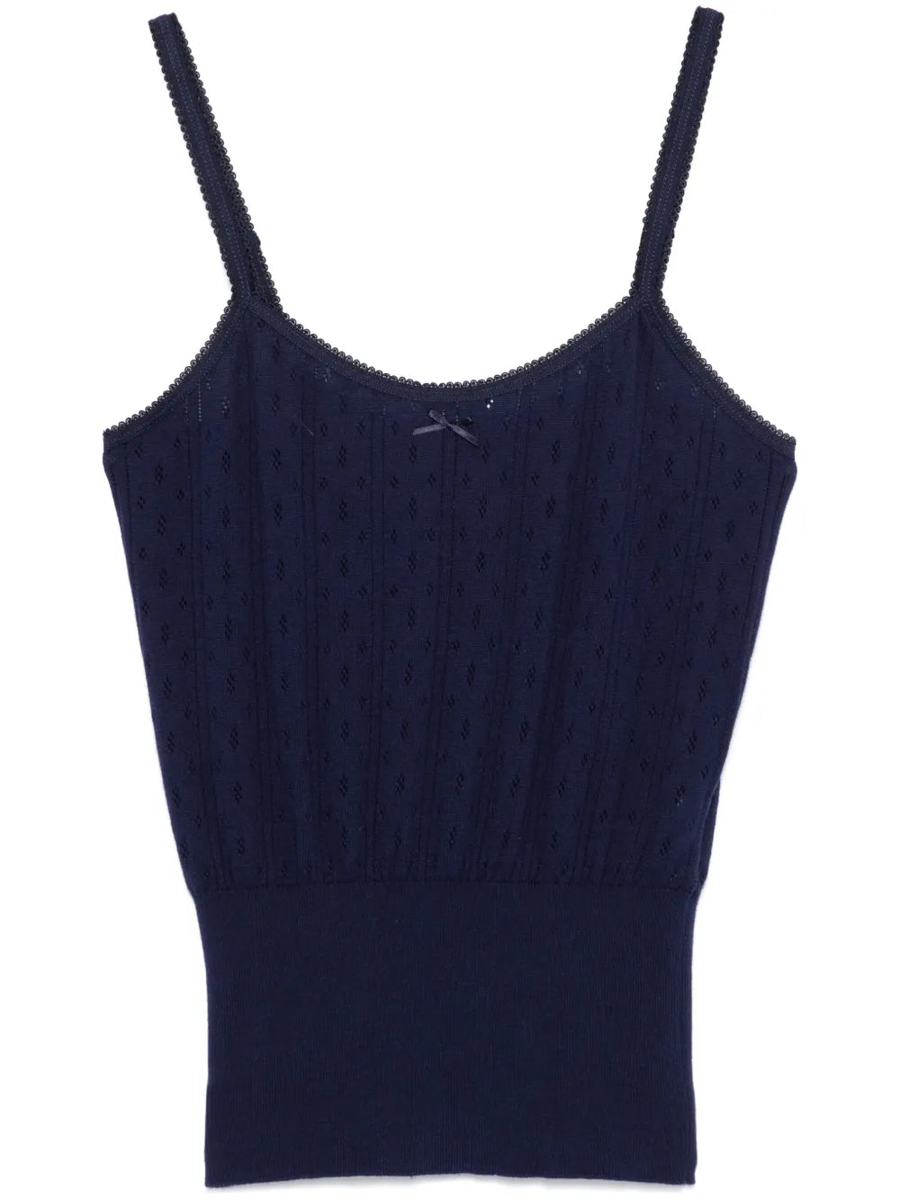 Pointelle-Knit Top