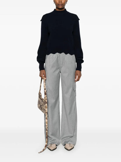 Scallop-Edge Sweater