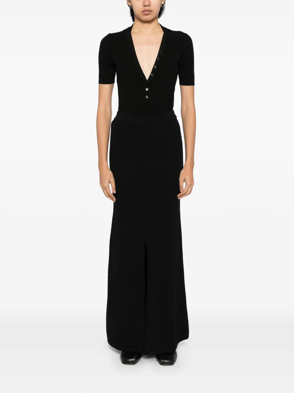 Ribbed Maxi Skirt