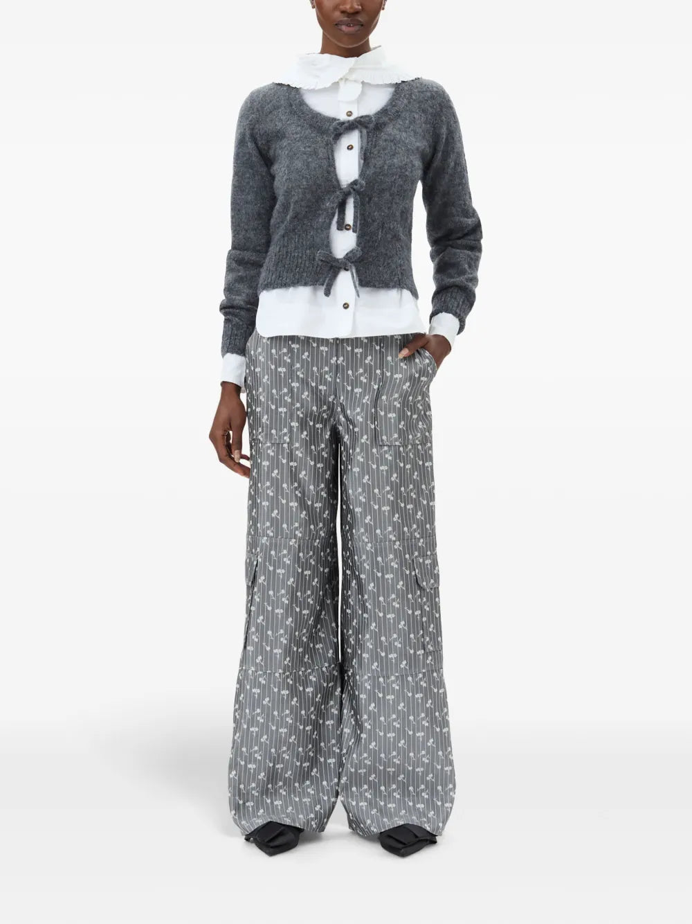 Patterned-Jacquard Trousers