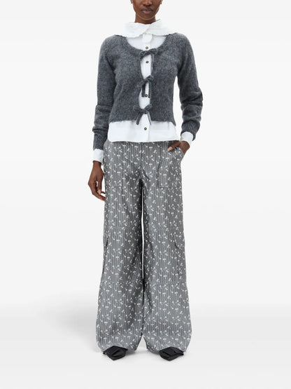Patterned-Jacquard Trousers