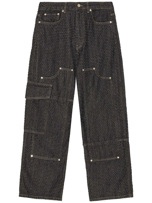 Fluffy Wide-Leg Jeans