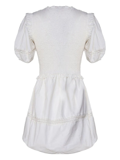 Ruched-Detailing Mini Dress