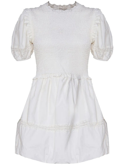 Ruched-Detailing Mini Dress