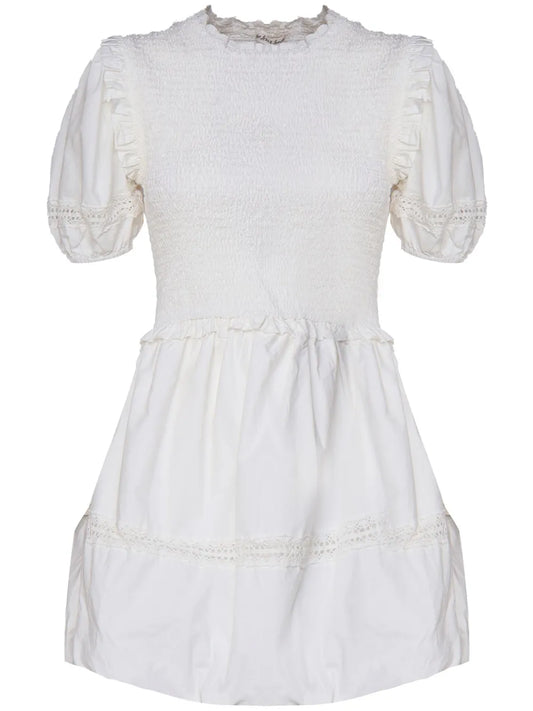 Ruched-Detailing Mini Dress