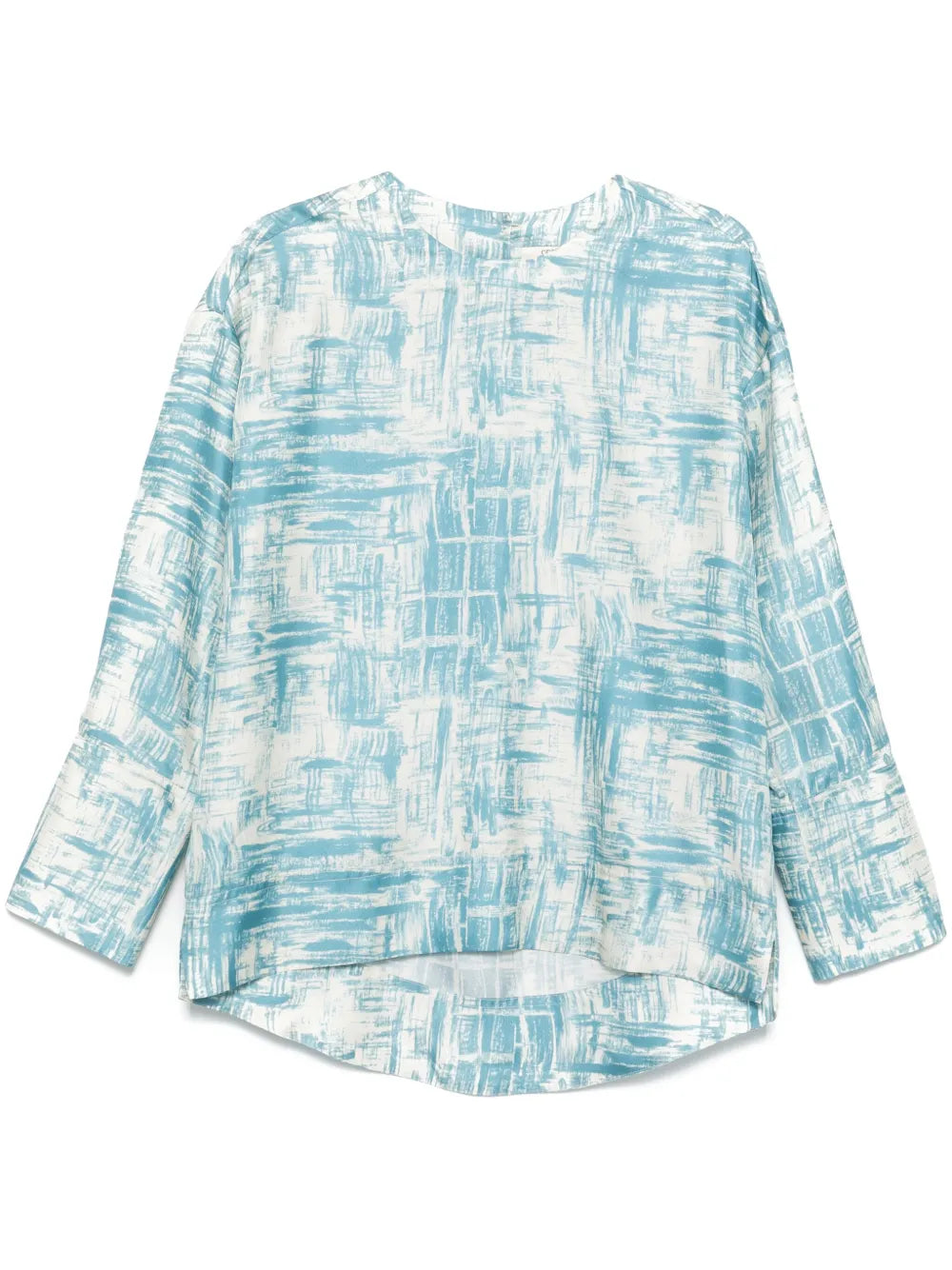 Paint-Brush Print Blouse