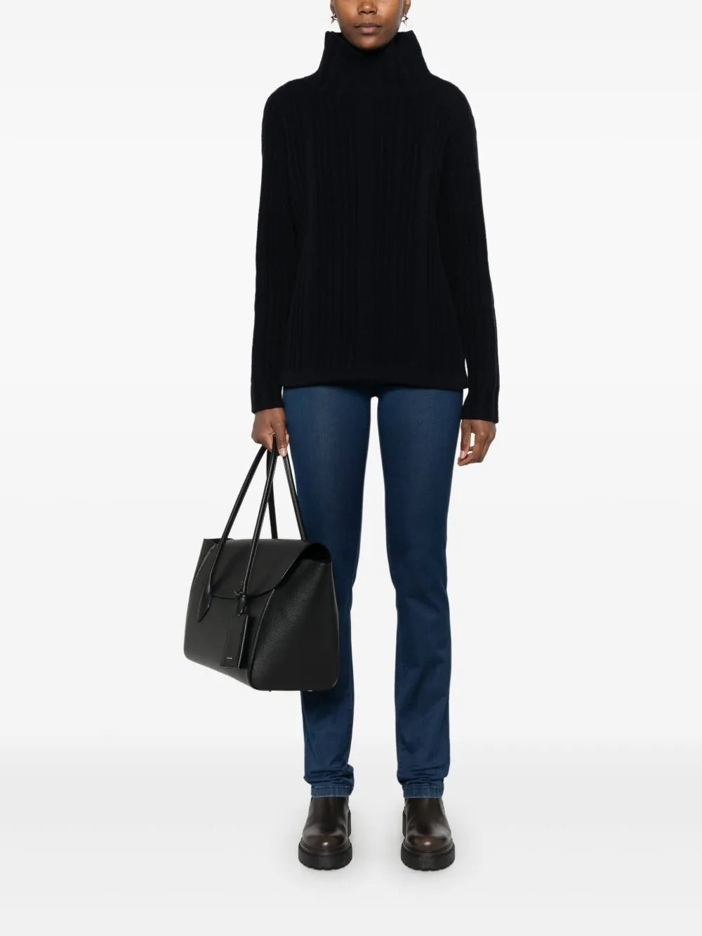 Embroidered-Logo Skinny Jeans