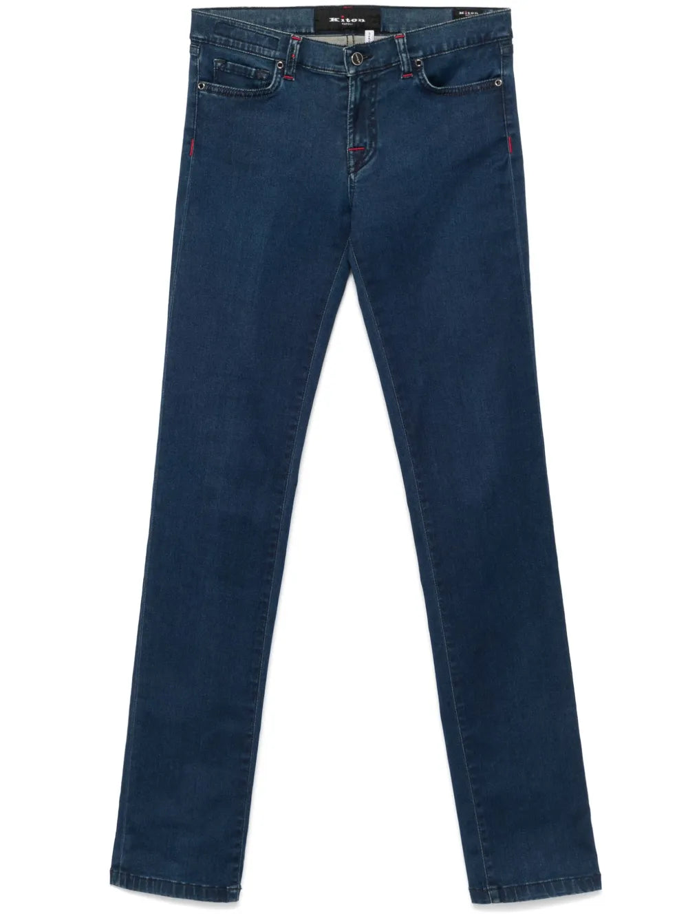 Embroidered-Logo Skinny Jeans