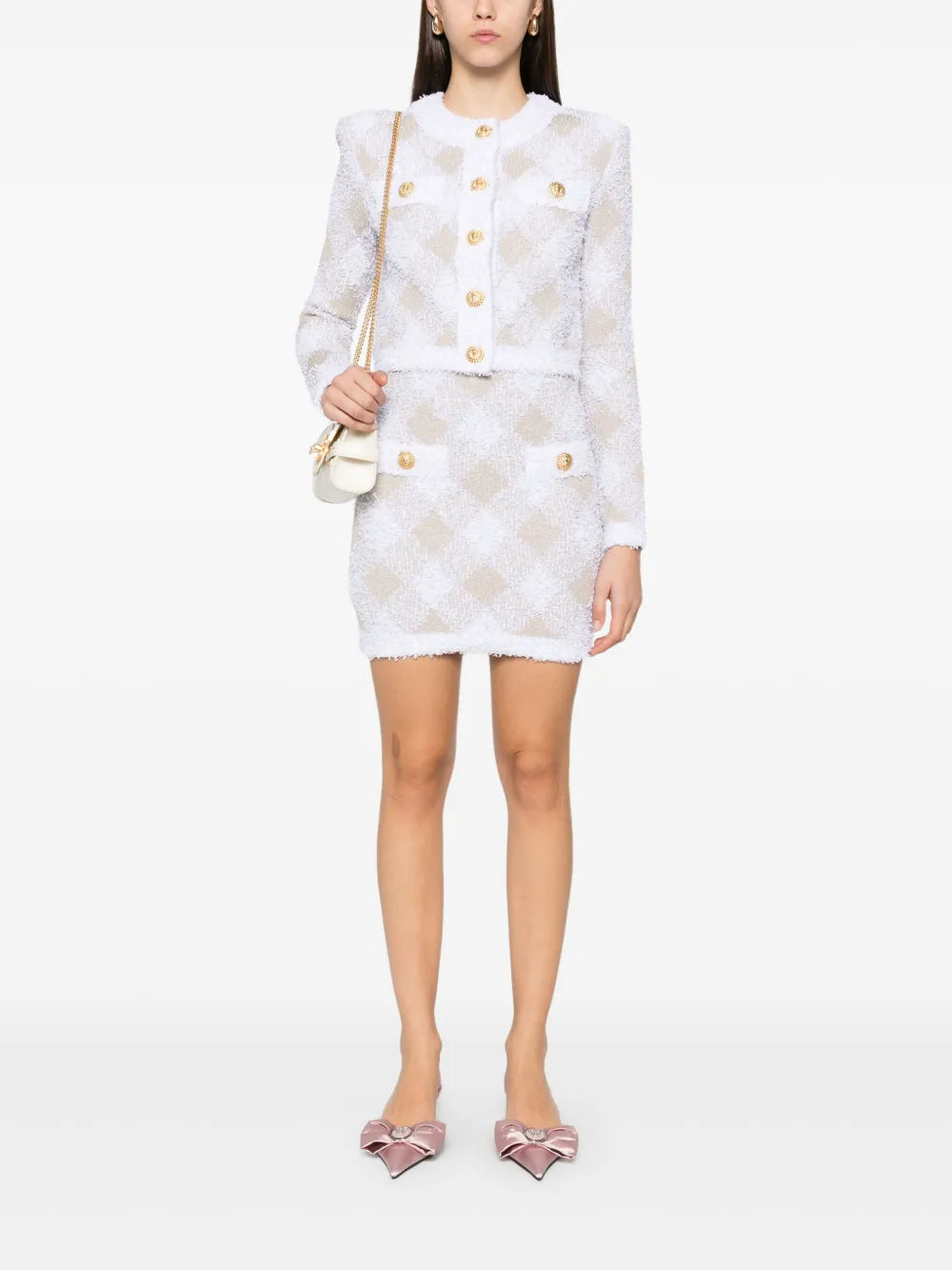 Gingham Tweed Jacket
