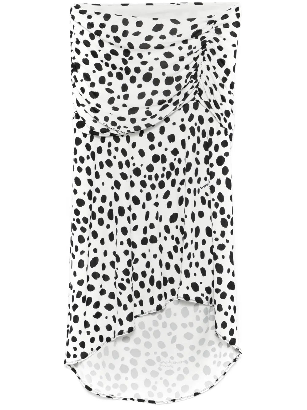 Polka Dot-Print Midi Skirt