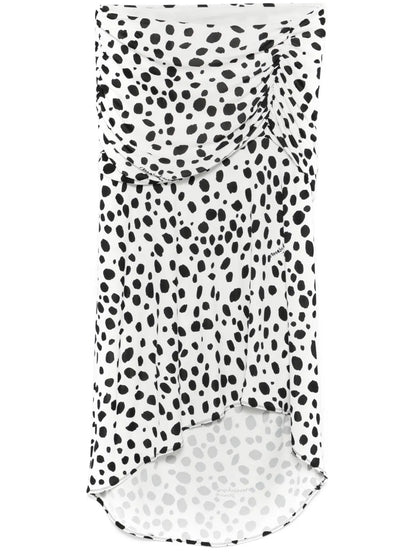 Polka Dot-Print Midi Skirt