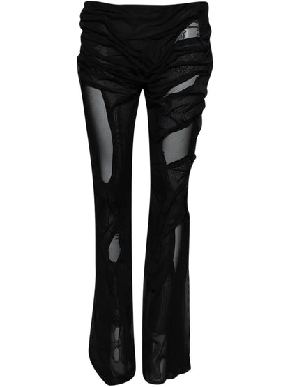 Hand-Draped Wetlook Trousers