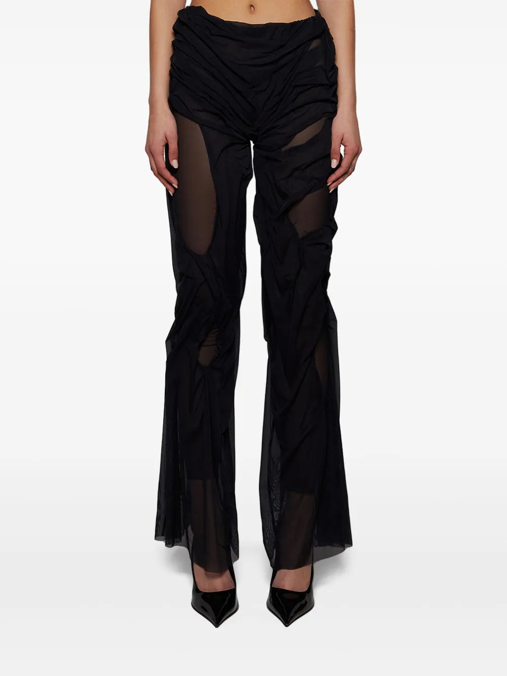 Hand-Draped Wetlook Trousers