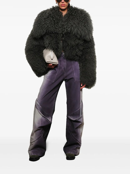 Cropped Shearling Jacket