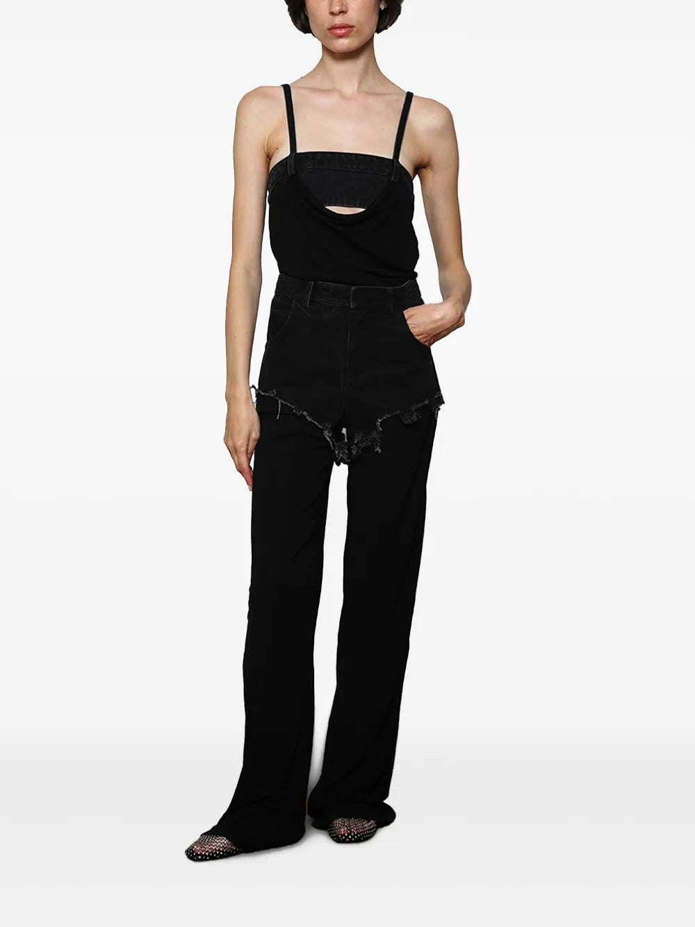 Draped Duo Bustier Top
