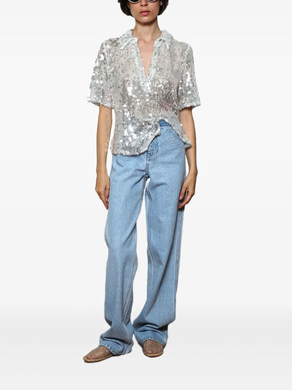 Opaline Sequin Polo Shirt