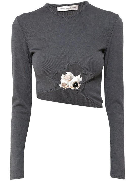 Trio Stone Cropped Top